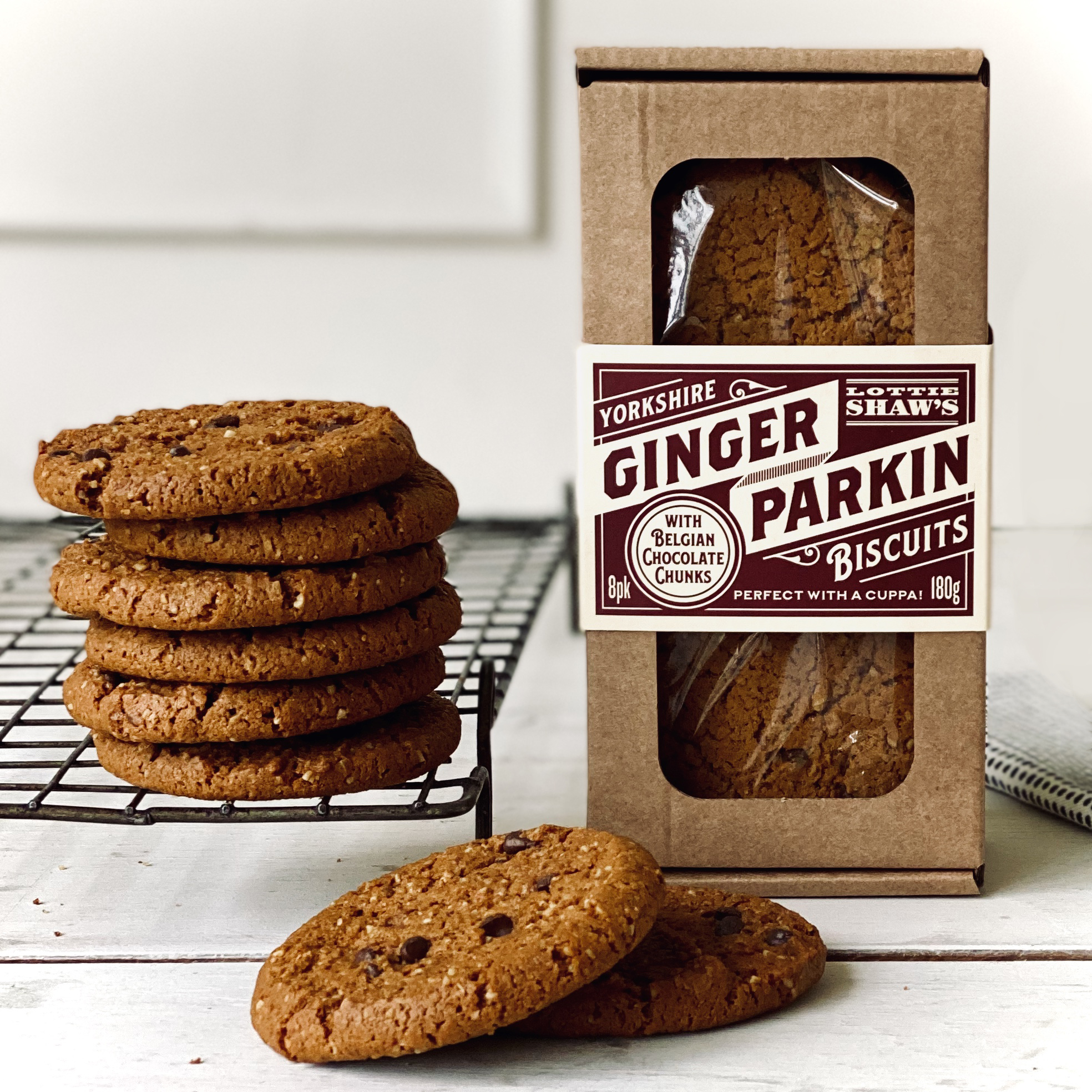 Lottie Shaw's Ginger Parkin with Belgian Chocolate Chunk Biscuits