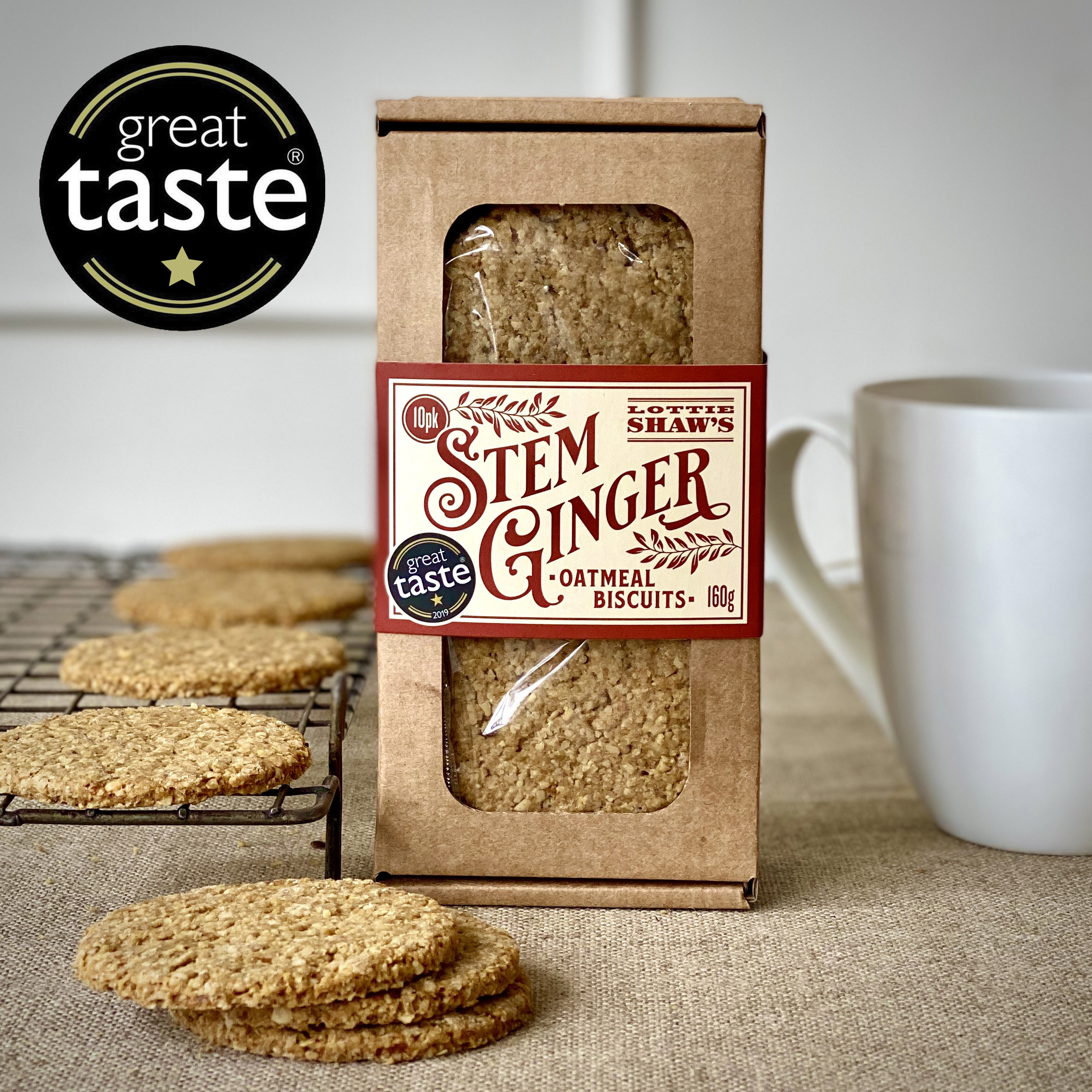 Stem Ginger Oatmeal Biscuits with Yorkshire Rapeseed Oil